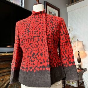 Akris Red and Black Women's Blazer